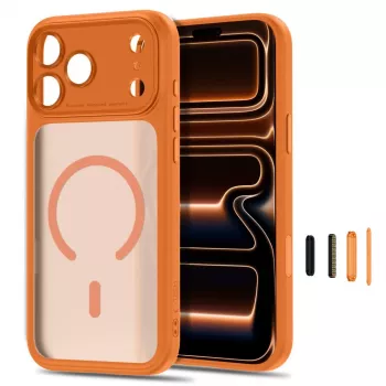 Pouzdro TECH-PROTECT MagPeak MagSafe pro iPhone 17 Pro / 18 Pro – matně Cosmic Orange