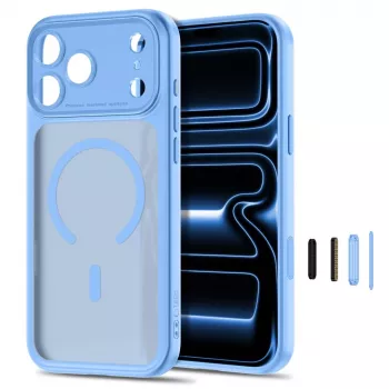 TECH-PROTECT MagPeak MagSafe Case for Apple iPhone 17 Pro / 18 Pro, Matte Light Blue