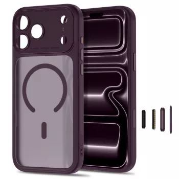 Tech-Protect MagPeak MagSafe pouzdro pro iPhone 17 Pro Max / 18 Pro Max - matná tmavá třešeň
