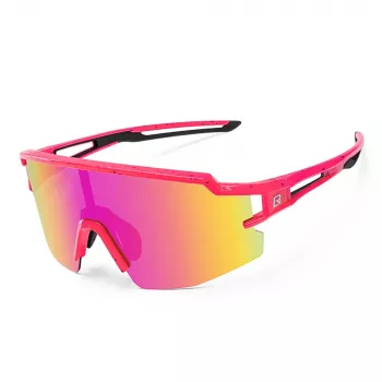 Dětské cyklistické brýle ROCKBROS polarizované s UV400 ochranou, růžové