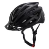 Horská cyklistická helma Wozinsky s odnímatelným štítem a zadním USB světlem 54-57 cm, černá
