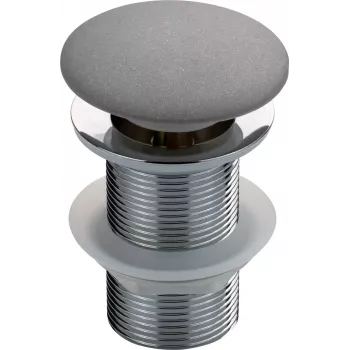 Automatická výpustová zátka DEANTE NHC_S12A pro žulové dřezy, odtok 3 1/2 inch, stiskací tlačítko, žulový kompozit, černá