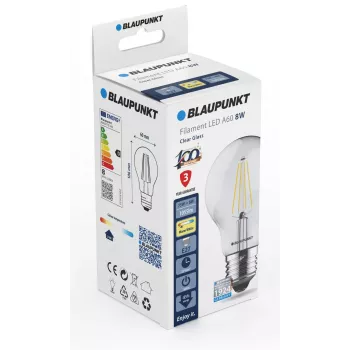 LED žárovka Blaupunkt E27 A60 8W, 1055 lm, 2700 K (BLAUPUNKT-F-E27-8-WW)