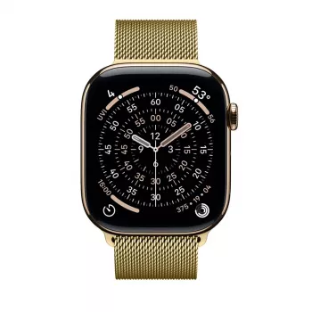 Řemínek Crong Milano Steel z nerezové oceli pro Apple Watch 38/40/41/42 mm, zlatý