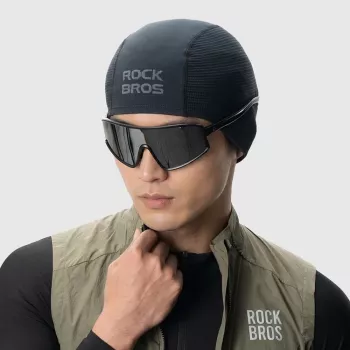 Bezešvá pletená cyklistická čepice Rockbros LF25956, černá