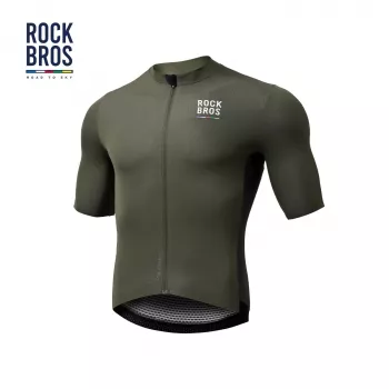 Pánský cyklistický dres s krátkým rukávem Rockbros ROAD TO SKY, M, zelený