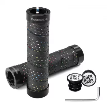 ROCKBROS GR0112 ergonomické dvouzámkové gripy na řídítka, černé