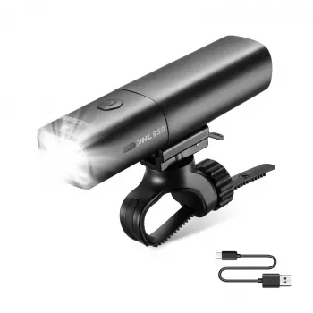 ROCKBROS RHL950 přední cyklistické světlo 950 lm s odnímatelnou baterií USB-C – černé