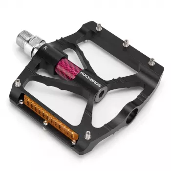 ROCKBROS K307PT hliníkové platformové pedály s reflektory – černé