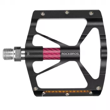 ROCKBROS K307PT hliníkové platformové pedály s reflektory – černé