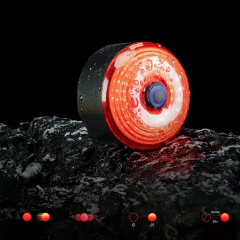 Lehká sedlová brašna ROCKBROS C52-2 se světlem 250 mAh, zelená