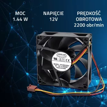 Skříňový ventilátor Qoltec Glacial Tech 8025