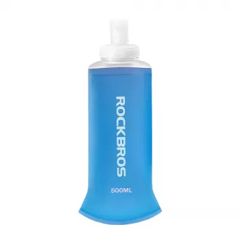 ROCKBROS Soft Flask 500 ml modrá - skládací láhev na pití pro běh, trail running, cyklistiku, turistiku