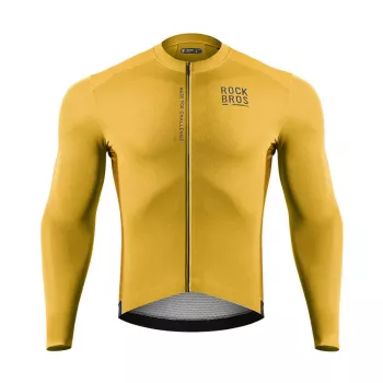 Pánský dlouhý cyklistický dres ROCKBROS Road to Sky - žlutý, velikost L
