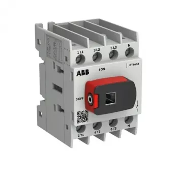 ABB OTOT16G1-4BSN2Plus 16 A 4pólový čelně ovládaný odpojovač zátěže s černou rukojetí