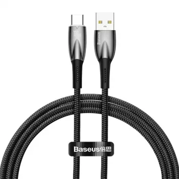 Baseus Glimmer USB-A na USB-C kabel 100W 1m černý