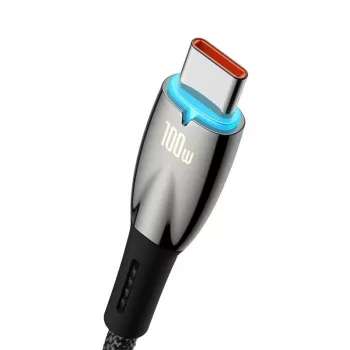Baseus Glimmer USB-A na USB-C kabel 100W 1m černý