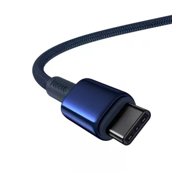 Kabel Baseus Tungsten Gold USB-C na USB-C 100W PD 1 m modrý