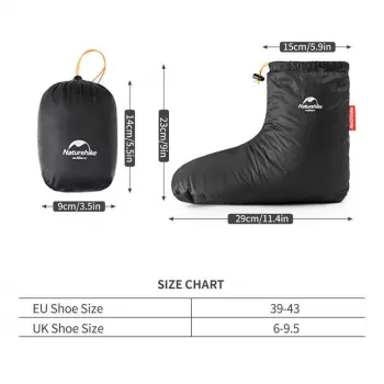 Zimní kotníkové boty Naturehike Goose Down NH18S023-T černé Medium