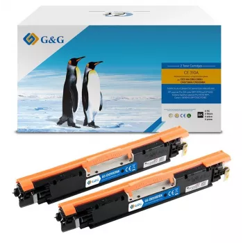 G&G toner nahrazující HP 126A/ CE310AD Canon 729BK 2 ks