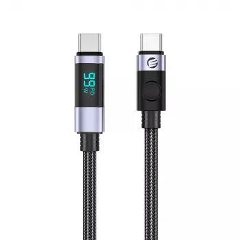 ORICO LDC2C USB-C na USB-C PD 100W kabel s LED displejem výkonu, 480 Mbps, 3 m, černý
