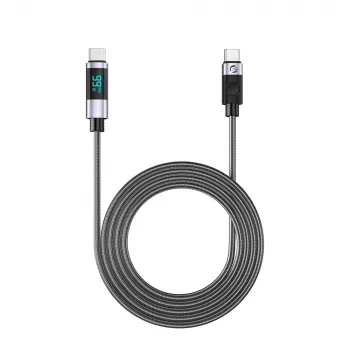 ORICO LDC2C USB-C na USB-C PD 100W kabel s LED displejem výkonu, 480 Mbps, 3 m, černý