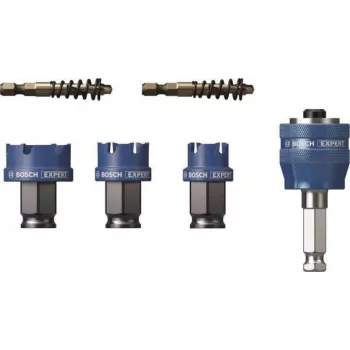 Sada děrových pil Bosch 2608901963 Progressor pro dřevo a kov, 7 dílů, s adaptérem Power Change Plus a středicím vrtákem HSS-G