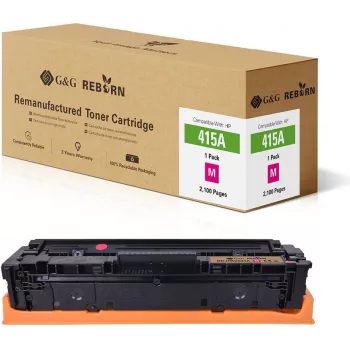 G&G repasovaná purpurová tonerová kazeta jako náhrada za HP 415A (W2013A), 2100 stran