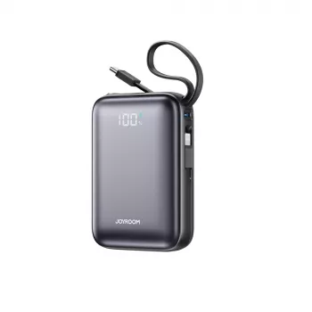 JOYROOM JR-PBF29 20000mAh 22.5W powerbanka s digitálním displejem a integrovanými Dual Type-C kabely - černá