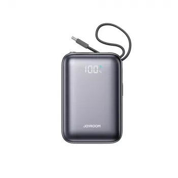JOYROOM JR-PBF29 20000mAh 22.5W powerbanka s digitálním displejem a integrovanými Dual Type-C kabely - černá