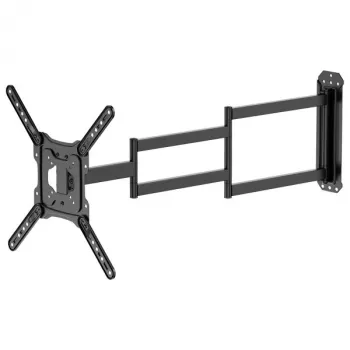 Brateck LPA84-445XL plně pohyblivý nástěnný držák TV/monitoru pro 37-80 inch obrazovky, nosnost 50kg, VESA do 600x400, dvojité kloubové rameno, matná černá