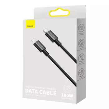 Baseus CATYS-C01 USB-C na USB-C 100W PD rychlonabíjecí kabel 2 m černý