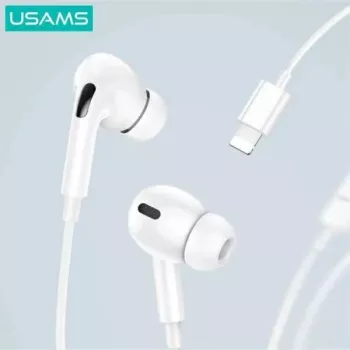 USAMS EP-41 MAX Lightning in-ear stereo sluchátka bílá