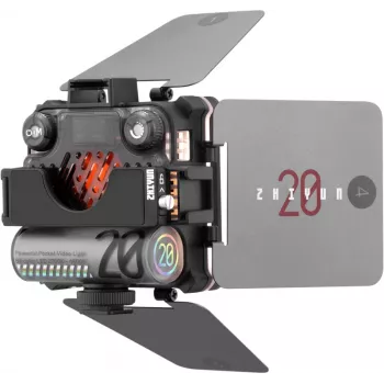 Zhiyun M20 Combo 20W Bi-Color LED video světelná sada s RGB, miniaturním stativem, difuzorem, gridem, barndoors