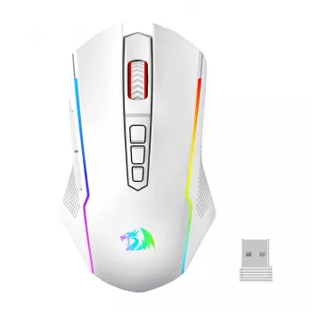 Bezdrátová herní myš Redragon M914W-RGB NIX, 5000 DPI, bílá