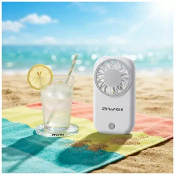 Ruční ventilátor AWEI F57, bílý