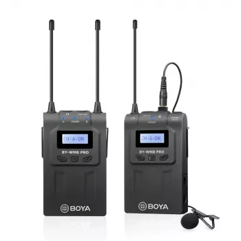 Bezdrátový UHF dvoukanálový systém s lavalier mikrofony BOYA BY-WM8 Pro-K1