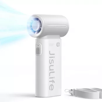 JISULIFE Handheld Fan Life9 3600mAh Portable USB Fan with Power Bank - Grey