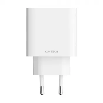 Cuktech A19 30W GaN nástěnná nabíječka USB-A + USB-C - bílá