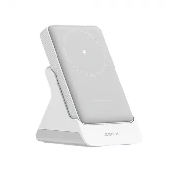 CUKTECH WPB100N magnetická bezdrátová powerbanka 10000 mAh 20W se stojánkem – bílá