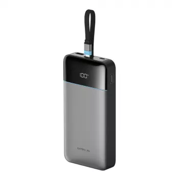 CUKTECH LPB252N 25000mAh 120W powerbanka s integrovaným kabelem USB-C, šedá