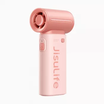 JISULIFE Life9 Handheld Fan 3600mAh USB-C Portable Foldable Desk Fan - Pink