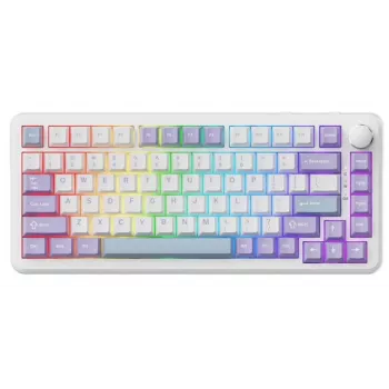 Drátěná mechanická klávesnice AJAZZ AK820 MAX, magnetické spínače, RGB, Purple White