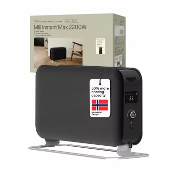 Mill Instant Max LED přenosný konvekční ohřívač, 2200 W, černý