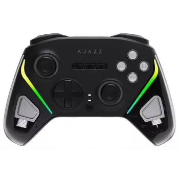 AJAZZ GP100-B bezdrátový RGB ovladač pro Switch/PC/iOS/Android – černý