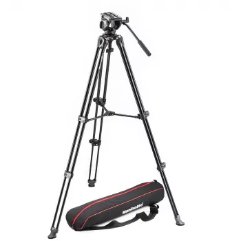 Manfrotto MVK500AM Fluid Video Tripod Kit with MVH500A Head and MVT502AM Aluminium Tripod