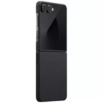 PITAKA Ultra-Slim MagSafe pouzdro pro Samsung Galaxy Z Flip7 - černo-šedé aramidové vlákno