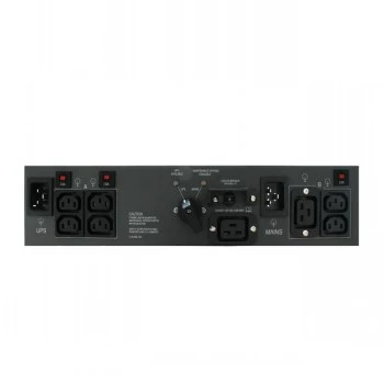ABB PowerValue 11 RT Bypass PDU 16A – 1U racková jednotka rozvodu napájení s manuálním bypassem, 1x C19 a 4x C13 výstupy, vstup IEC C20