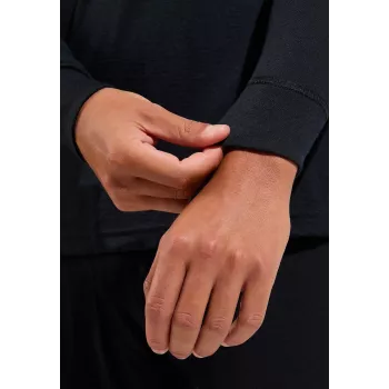 ODLO Merino 200 BL Top Turtle Neck LS Half Zip Men's Thermal Base Layer - Black - XXL