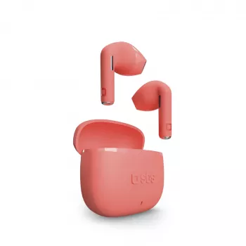 SBS TEEARTWSGOPODSR True Wireless Stereo Earbuds with Charging Case, Bluetooth 5.0, Touch Control, Red